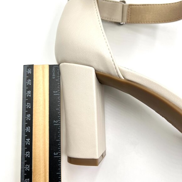 9.5W 9.5 WIDE WIDTH Lifestride Adore Me Cream Bone Ivory Dress Sandals Shoes - Picture 11 of 12